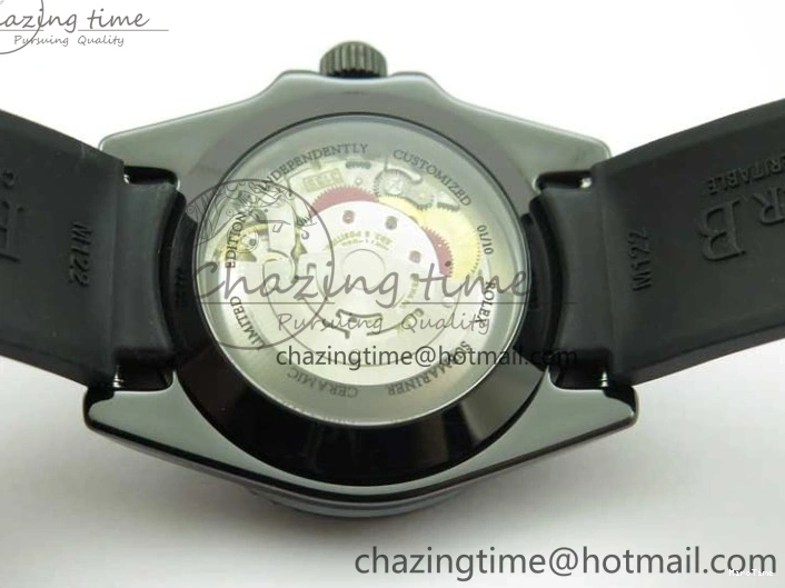 MiroTime 1227 Submariner 40mm Black Ceramic 5GF Best Edition Blue Candy Dial on Black Rubber Strap SA FashionForward 2473